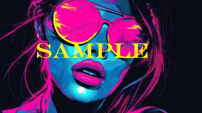 Abstract Art Pink Sunglasses Thick Panel