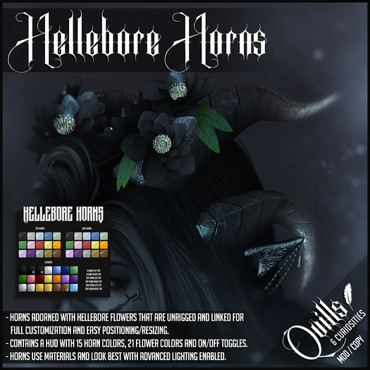 Quills & Curiosities - Hellebore Horns