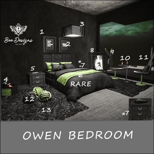 06 Bee Designs Owen Bedroom RARE