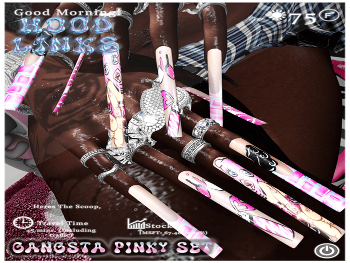 {HOODLINKS}GANGSTA PINKY SET