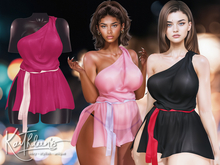 Kaithleen's Sophia Peplos Dress - Lipstick