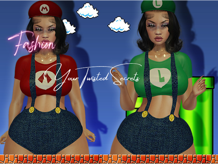 YTS-HALLOWEEN MARIO TWINS COSTUME(REBORN/WAIFU)