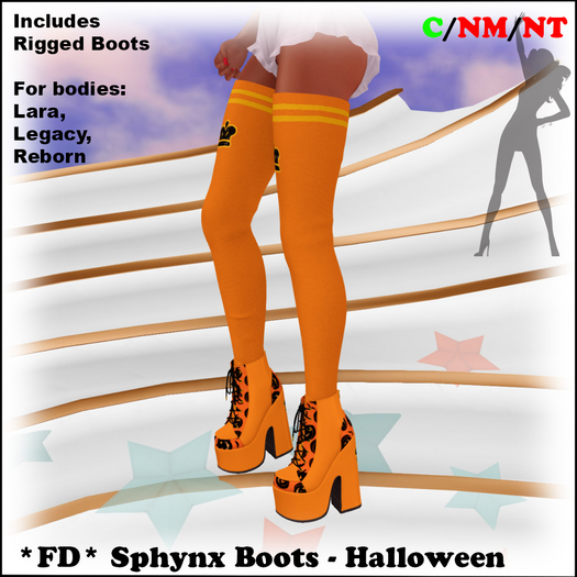 *FD* Sphynx Boots [Boxed] Halloween