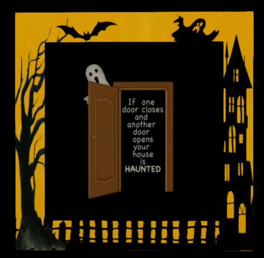 **Eagle's Decor** Haunted House  picture and frame