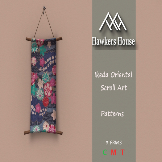 *HH* Ikeda Oriental Scroll Art Patterns