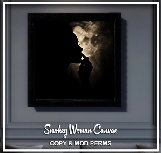 smokey woman 1 canvas