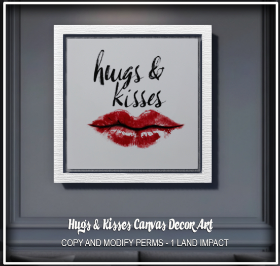 hugs and kisses 1canvas