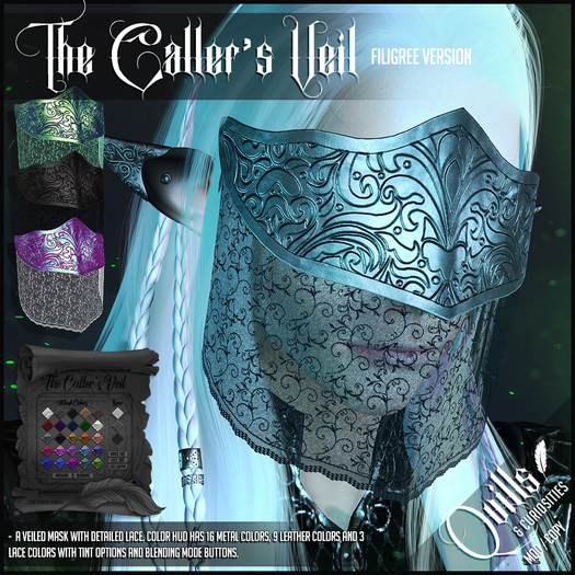 Quills & Curiosities - The Caller's Veil Filigree
