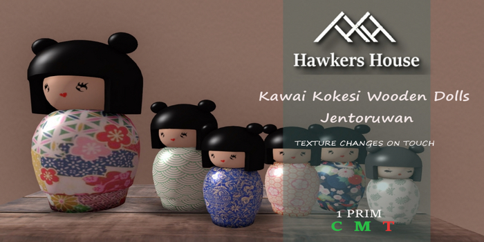 *HH* Kawai Kokesi Wooden Dolls Jentoruwan