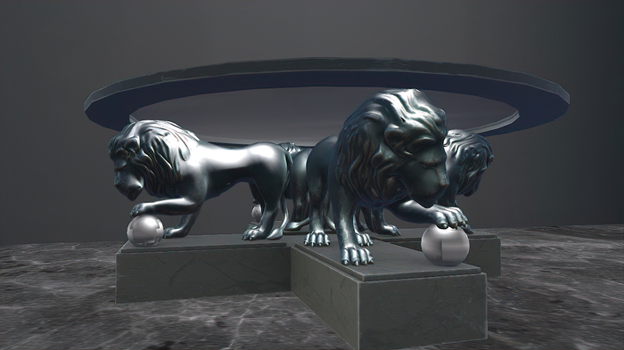 Four Royal Lions Table