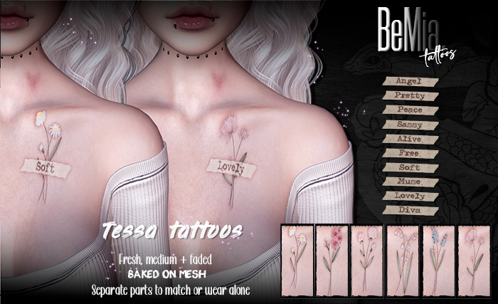 BeMia. Tessa tattoos - (Add)