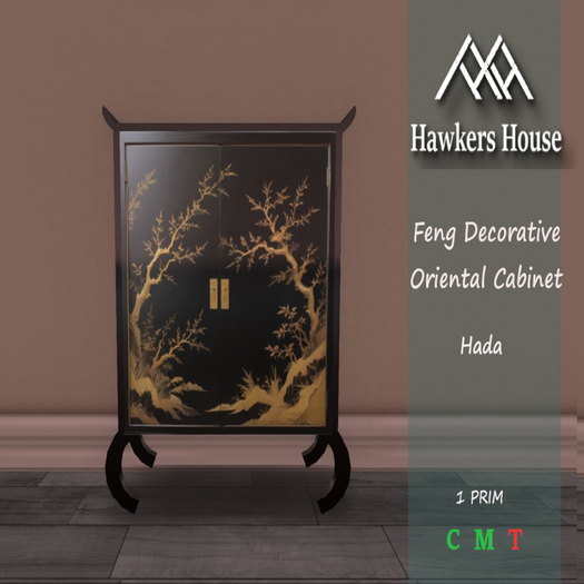 *HH* Feng Decorative Oriental Cabinet Hada