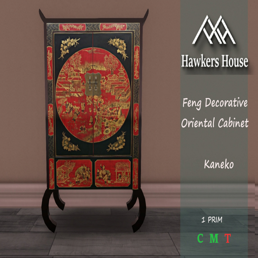 *HH* Feng Decorative Oriental Cabinet Kaneko