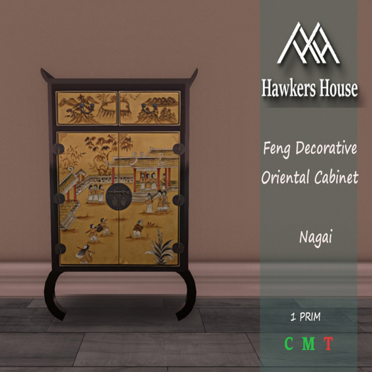 *HH* Feng Decorative Oriental Cabinet Nagai