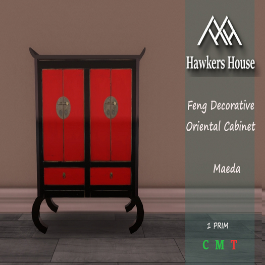 *HH* Feng Decorative Oriental Cabinet Maeda