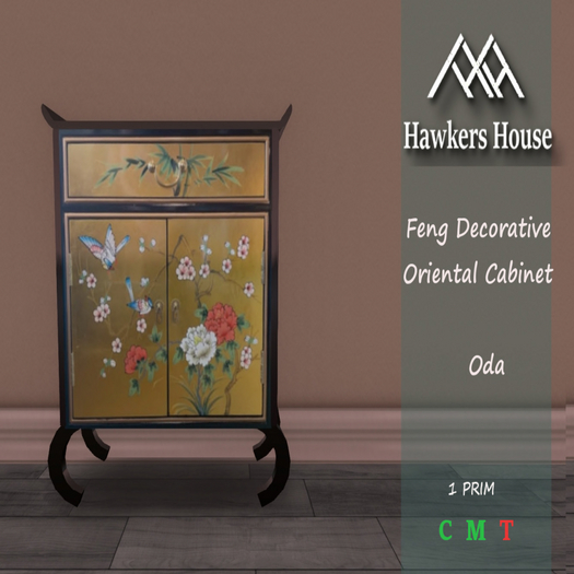*HH* Feng Decorative Oriental Cabinet Oda