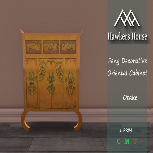 *HH* Feng Decorative Oriental Cabinet Otake