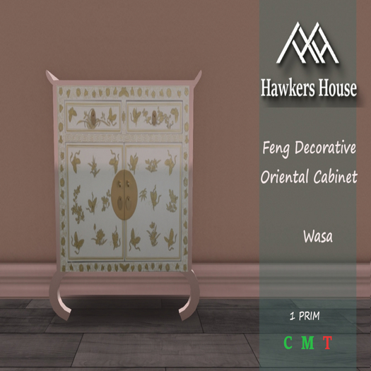 *HH* Feng Decorative Oriental Cabinet Wasa