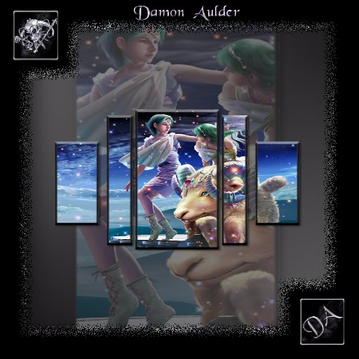 NuTec: Zodiac Aries 5 Panel Wall Art 
