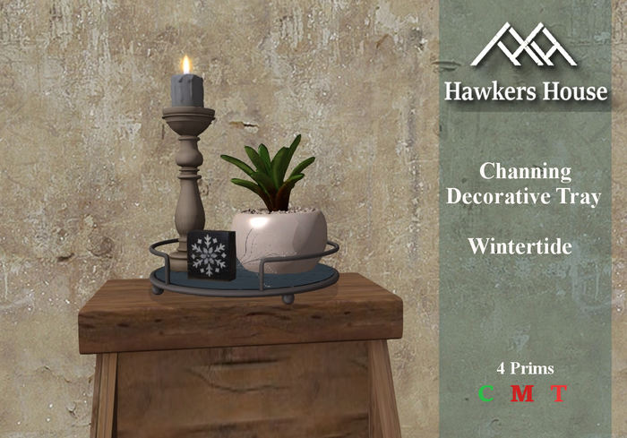 *HH* Channing Decorative Tray Wintertide
