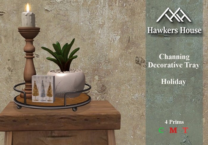 *HH* Channing Decorative Tray Holiday
