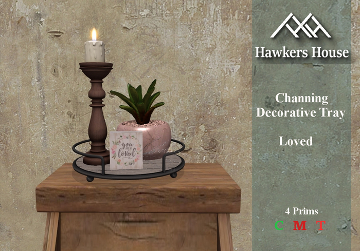 *HH* Channing Decorative Tray Loved