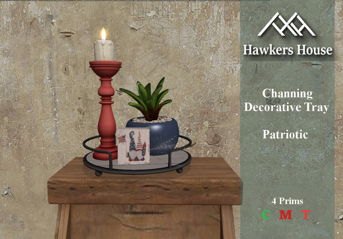 *HH* Channing Decorative Tray Patriotic