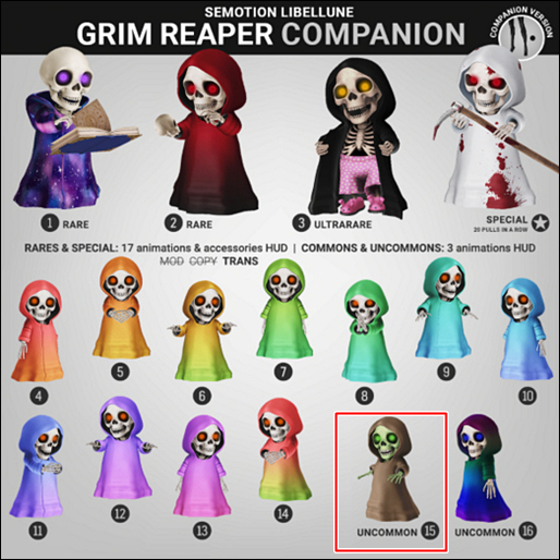 SEmotion Libellune Grim Reaper Companion UNCOMMON 15