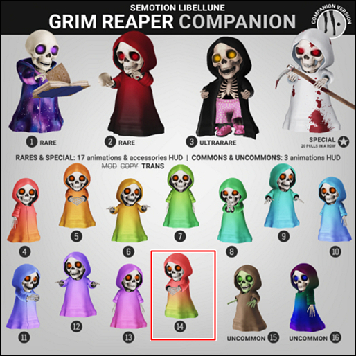SEmotion Libellune Grim Reaper Companion COMMON 14