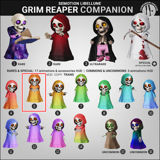 SEmotion Libellune Grim Reaper Companion COMMON 05