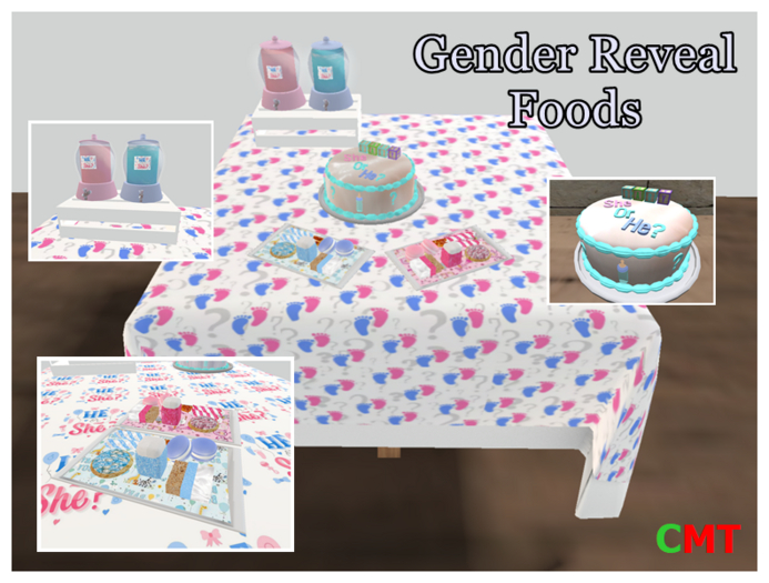 Gender Reveal Food Table