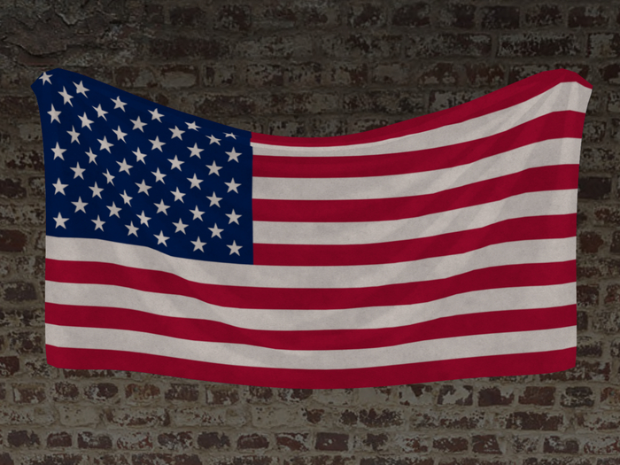hanging flag-united states