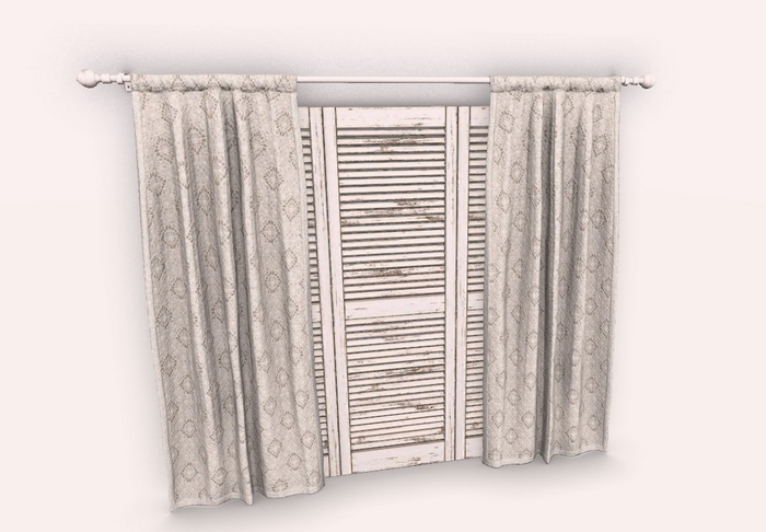 07. KOPFKINO - Miss Vanity II - Shutter Curtains White COMMON