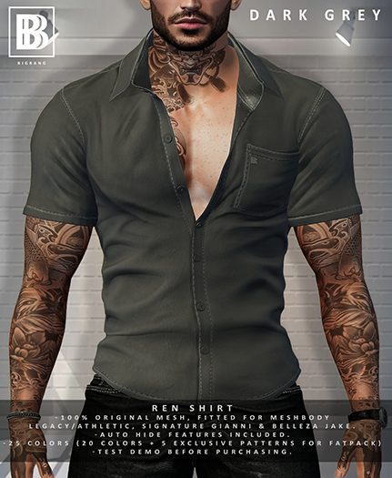 [BB] Ren Shirt - Dark Grey