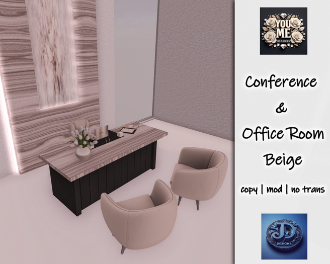 (J&D Designs} Office Room Beige Attach