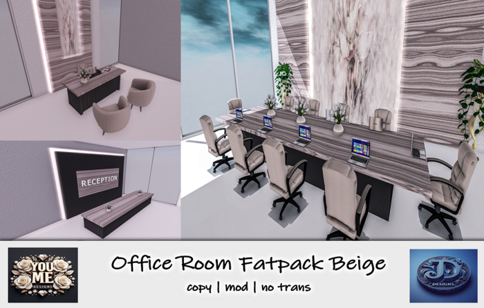 (J&D Designs} Office & Conference Beige Fatpack Attach