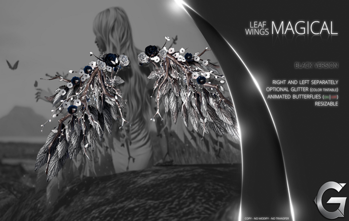 {geek} Magical Leaf Wings  - Black Version