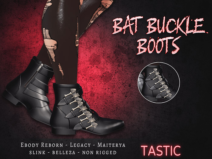 Tastic-Bat Buckle Boots-Boxed