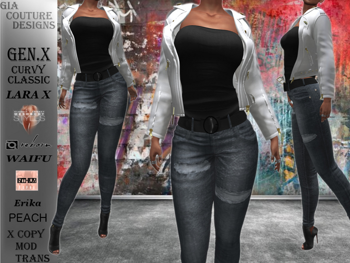 Nici Leather Jacket White
