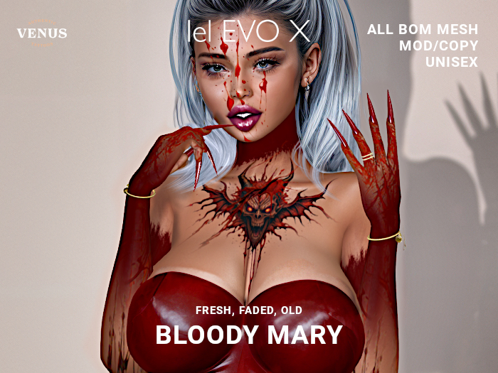 FACE TATTOO BLOODY MARY
