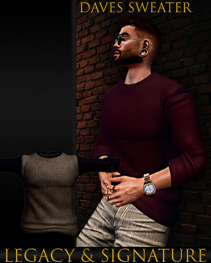 -EPIC- mens Daves sweater keyenta Legacy & Sig unpack me