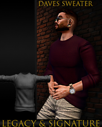 -EPIC- mens Daves sweater grey Legacy & Sig unpack me