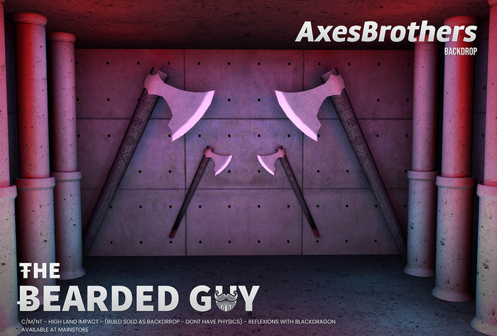 Axes Brothers Backdrop - The Bearded Guy