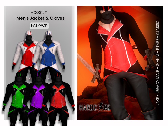 :: HARDCORE :: (HD031JT) Jacket & Gloves - Fatpack