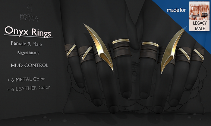 [FORMANAILS] Accessories - | Legacy Male | - | ONYX | - | Bento Nails | Rigged Nails 