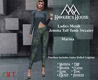 *HH* Ladies Mesh Jemma Tail Tunic Sweater Marina