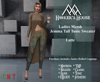 *HH* Ladies Mesh Jemma Tail Tunic Sweater Latte