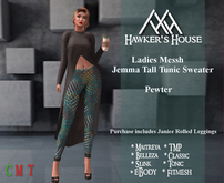 *HH* Ladies Mesh Jemma Tail Tunic Sweater Pewter