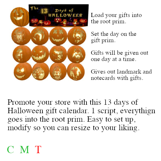**Eagle's Decor** Pumpkin Gift Clalendar