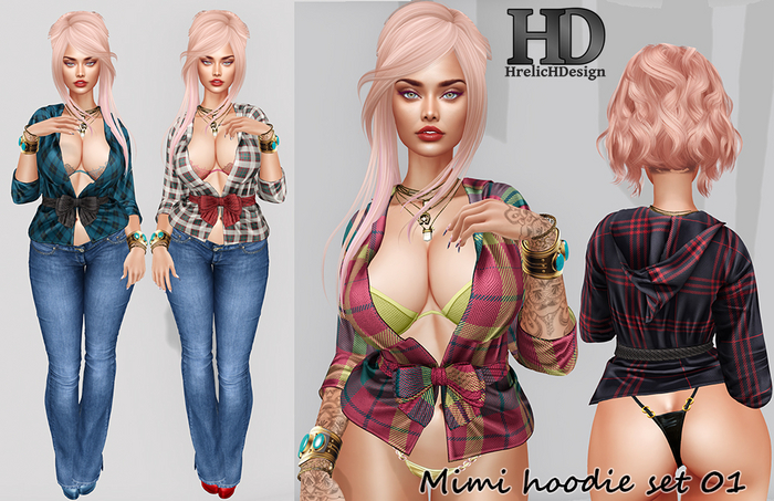 HrelicHDesign ★ KUPRA ★ Mimi Hoodies set 01
